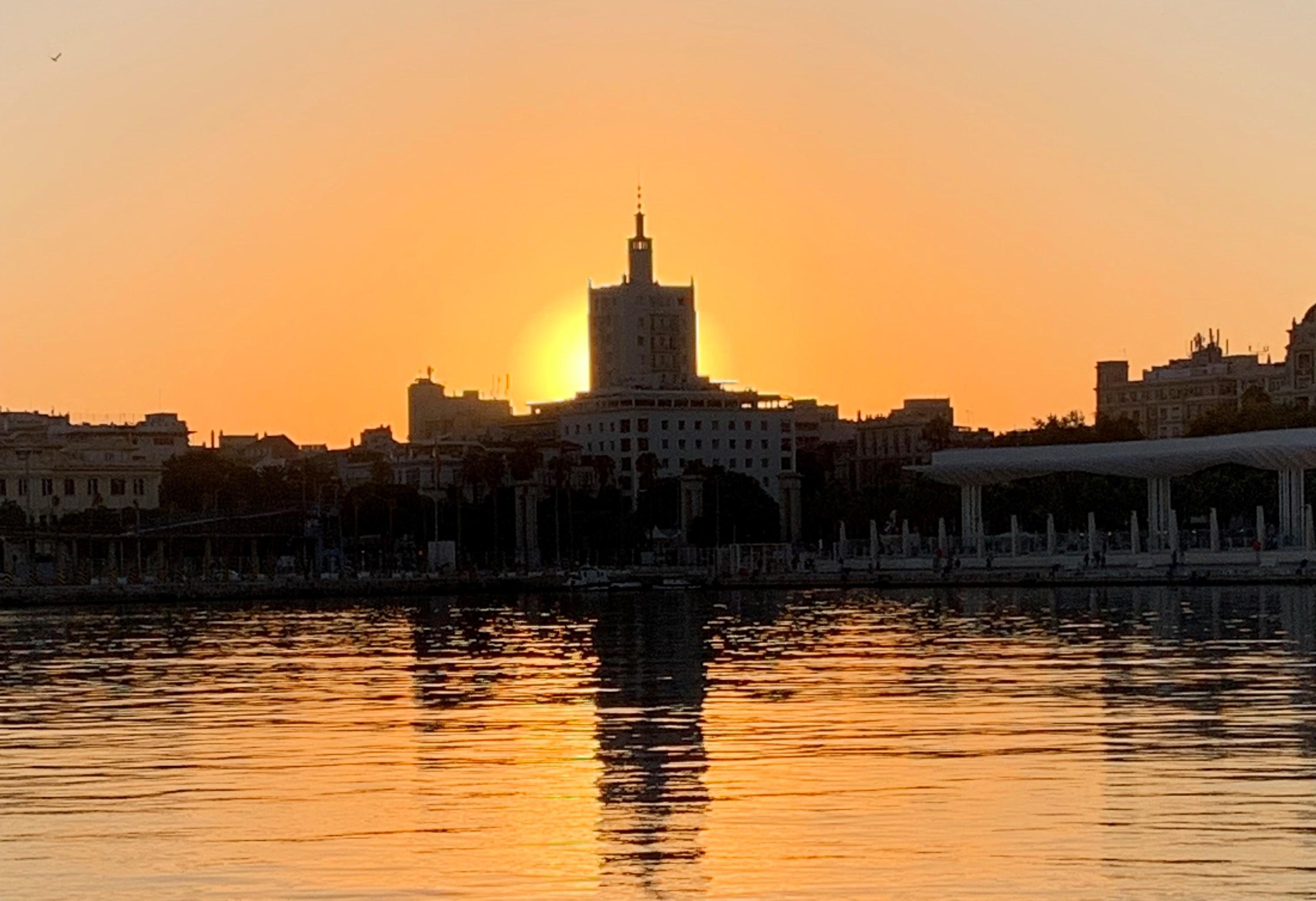 Coucher de soleil à Málaga